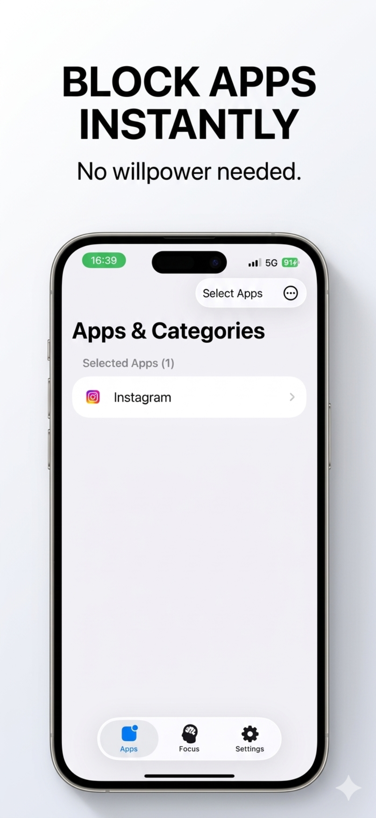 ScrollBye — Block Apps Instantly. No willpower needed.